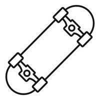 Awesome skateboard icon, outline style vector