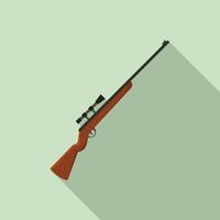 Classic sniper rifle icon, flat style vector