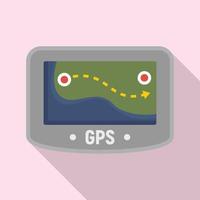 Gps device icon, flat style vector