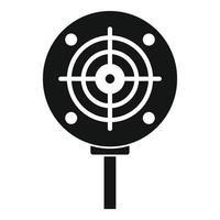 Shooting target icon, simple style vector