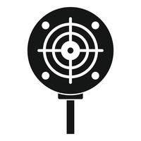 Shooting target icon, simple style vector