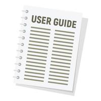 User guide papers icon, flat style vector