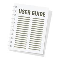 User guide papers icon, flat style vector