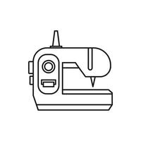 Sewing machine icon, outline style vector