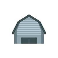 High garage icon, flat style vector