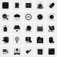 25 iconos de negocios universales vector ilustración de icono creativo para usar en proyectos relacionados con la web y dispositivos móviles