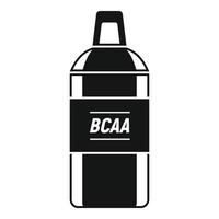 Bcca sport nutrition icon, simple style vector