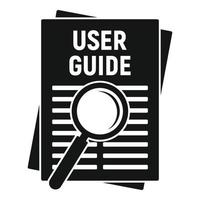 User guide papers icon, simple style vector