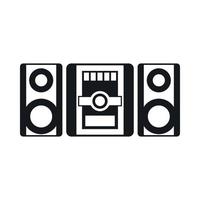 Music center icon, simple style vector