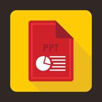 File PPT icon, flat style vector