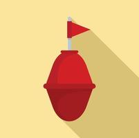 Port buoy icon, flat style vector