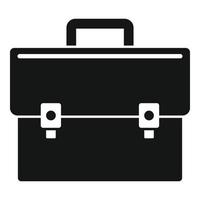 Business suitcase icon, simple style vector