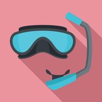 Diving mask icon, flat style vector