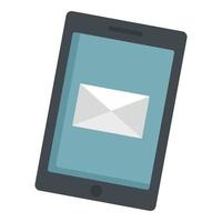 Modern tablet icon, flat style vector