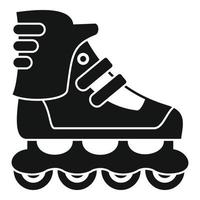 icono de patines en línea deportivos, estilo simple vector