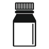 Bio pill jar icon, simple style vector