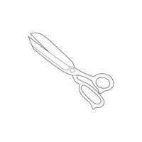 Scissors icon, outline style vector