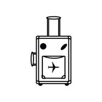 Luggage icon, outline style vector