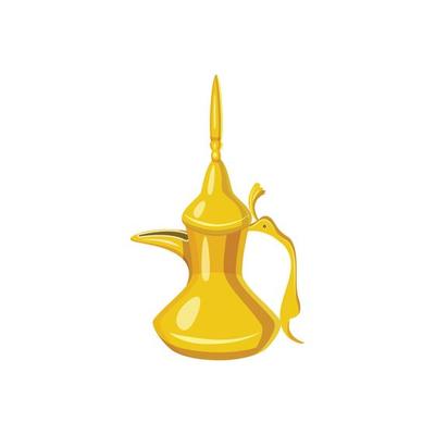Turkish teapot icon, cartoon style