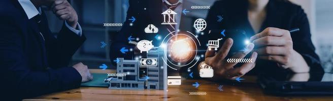 futuristic digital processing of biometric identification fingerprint scanner for access personal financial data. surveillance and security scanning of digital programs cyber futuristic applications photo