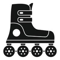 Race inline skates icon, simple style vector