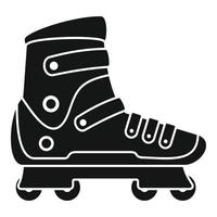 Extreme sport inline skates icon, simple style vector