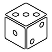 Small dice icon, outline style vector