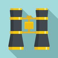 Theatre binocular icon, flat style vector