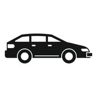 icono de coche sedán, estilo simple vector