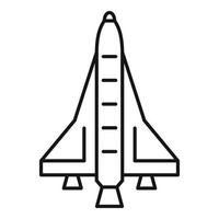 American spaceship icon, outline style vector