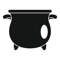 Magic cauldron icon, simple style vector