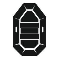 Hunting rubber boat icon, simple style vector