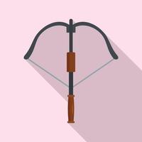 Hunt crossbow icon, flat style vector