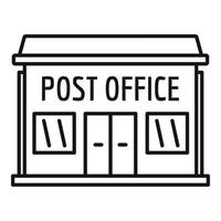 Post office building icon, outline style vector