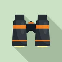 Camp binocular icon, flat style vector