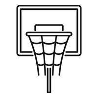 icono de tablero de baloncesto, estilo de contorno vector