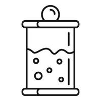 French press icon, outline style vector