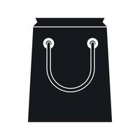 icono de bolsa de papel, estilo simple vector