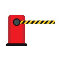 Parking barrier icon, flat style vector