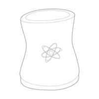 Cylinder for storage of substances icon vector