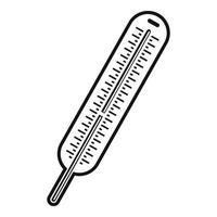 Mercury thermometer icon, simple style vector