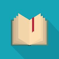 Book bookmark icon, flat style vector