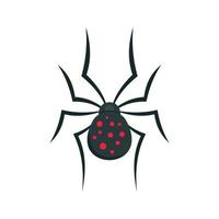 icono de araña, estilo plano vector