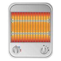Small heater mockup, realistic style vector