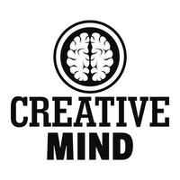 Creative mind logo, simple style vector