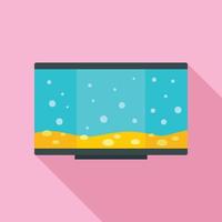 Office aquarium icon, flat style vector