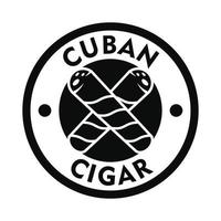 logo de cigarro fresco cubano, estilo simple vector