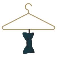 Bow tie on hanger icon, cartoon style vector