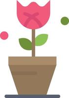Decoration Easter Plant Tulip  Flat Color Icon Vector icon banner Template