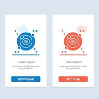 Galaxy Orbit Space  Blue and Red Download and Buy Now web Widget Card Template vector